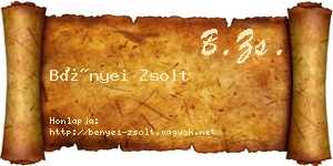 Bényei Zsolt névjegykártya
