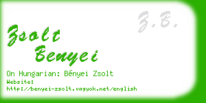zsolt benyei business card